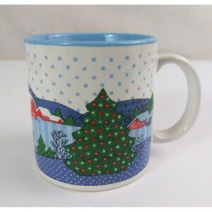 Vintage Potpourri Press Winter Horse Drawn Sleigh Ride 3.5" Coffee Cup Japan